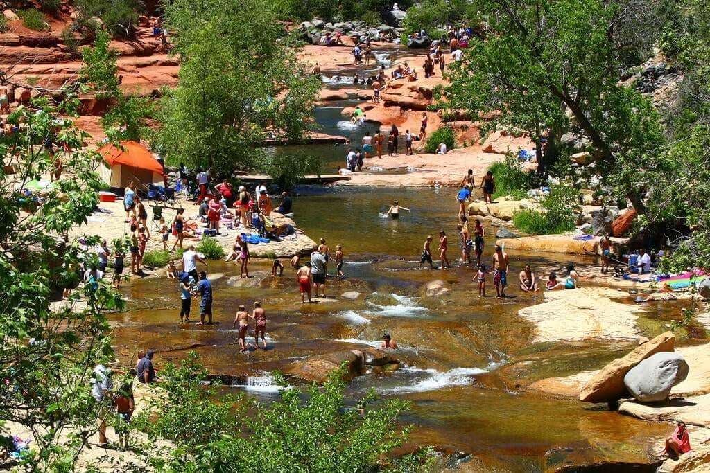 Swim or relax at Slide Rock State Park on a Mission Trip or Pilgrimage to Arizona with Wonder Voyage.