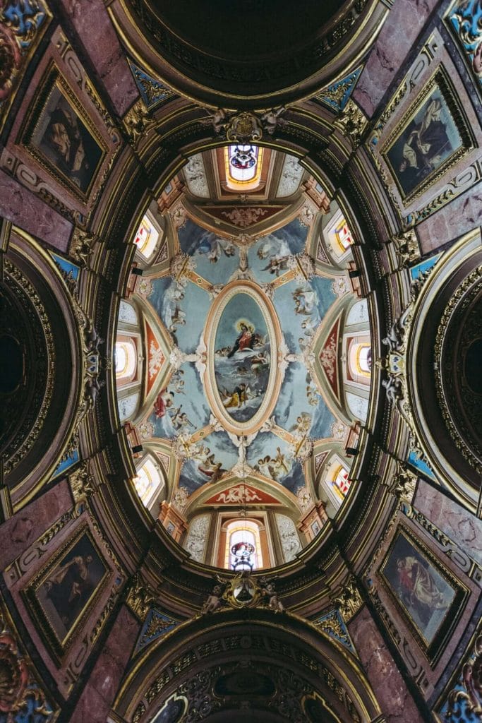 St. Paul's Cathedral ceiling in Malta.